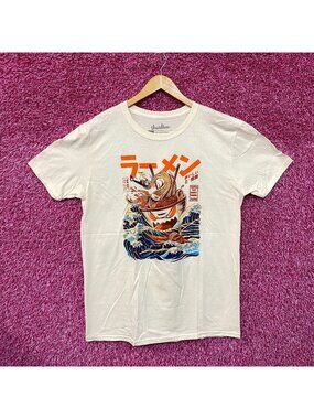 Great Ramen of Kanagawa Kaiju Ramen Threadless Pop Art Tee L